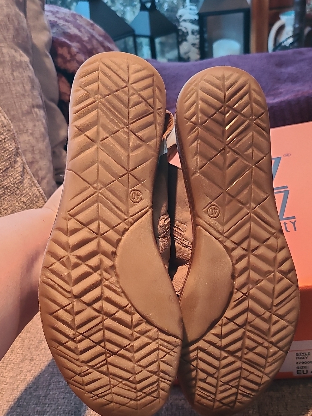 Miz Mooz Taupe Women's Open-Toe Leather Sandal Size EU 40 = USA 9-9.5 - Picture 5 of 10